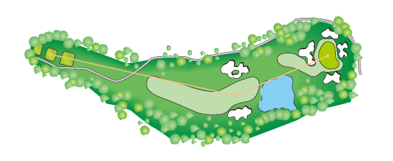 Hole 18  /  383yard  Par4 画像